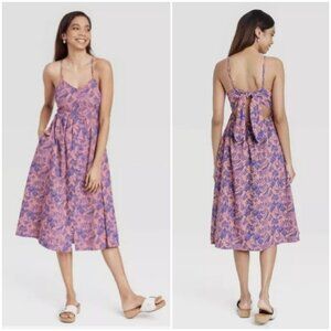 Universal Thread Pink Tie Back Cotton Dress